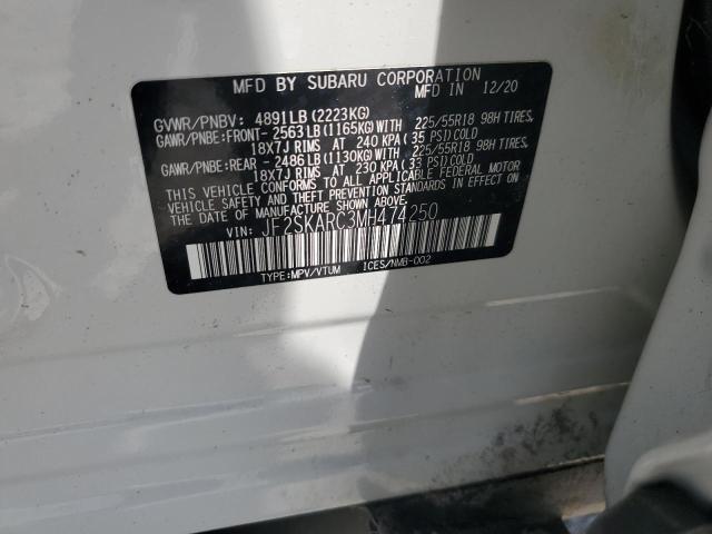 2021 SUBARU FORESTER S JF2SKARC3MH474250