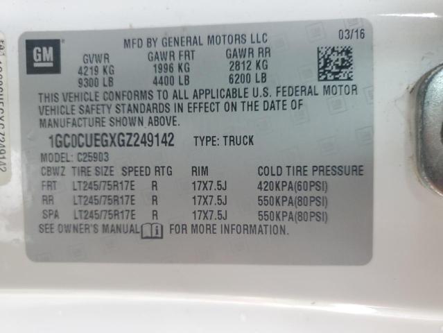 2016 CHEVROLET SILVERADO - 1GC0CUEGXGZ249142
