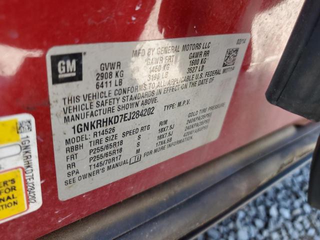 2014 CHEVROLET TRAVERSE L - 1GNKRHKD7EJ284202