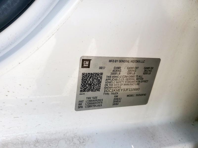 2018 CHEVROLET SILVERADO - 1GC1KVEY3JF110680