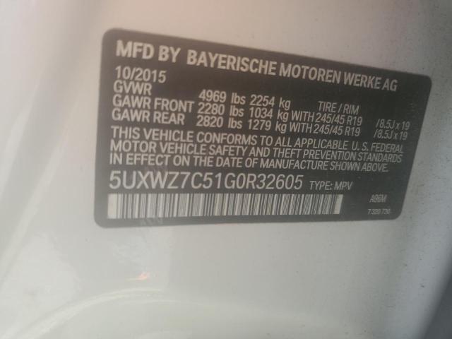 2016 BMW X3 SDRIVE2 5UXWZ7C51G0R32605