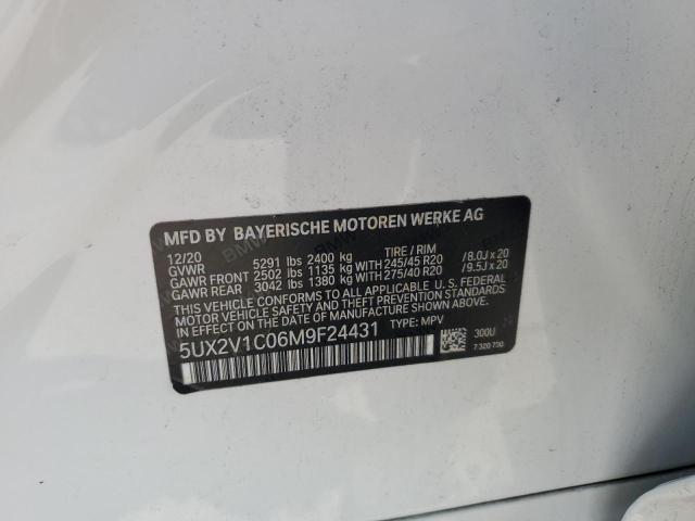 2021 BMW X4 XDRIVE3 5UX2V1C06M9F24431
