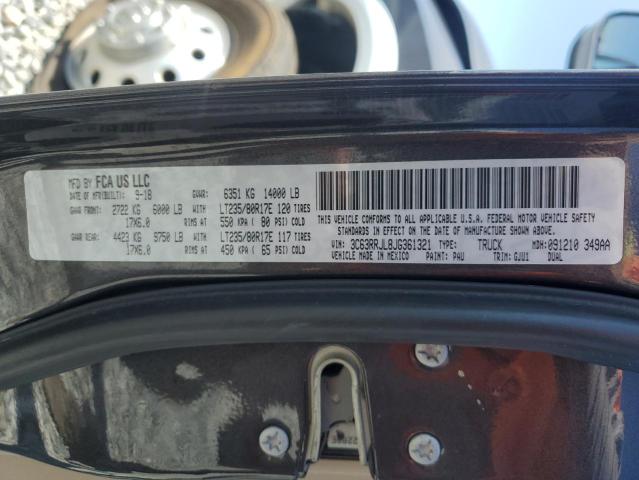 2018 RAM 3500 LARAMIE CREW CA 3C63RRJL8JG361321