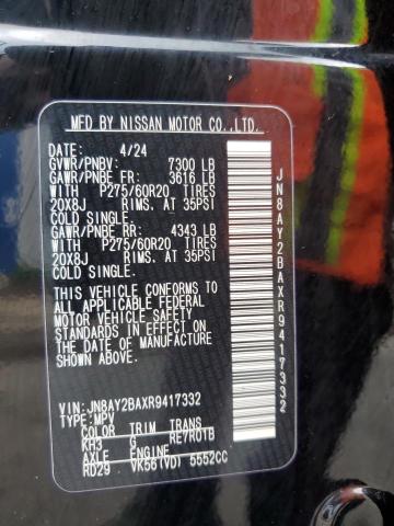 2024 NISSAN ARMADA SL JN8AY2BAXR9417332