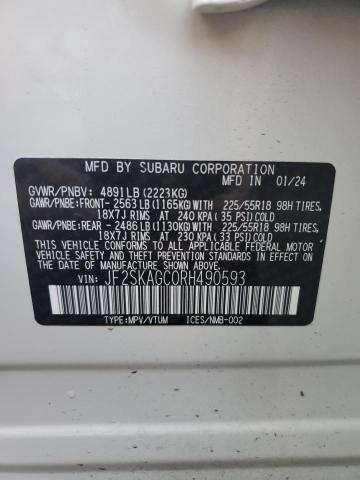 2024 SUBARU FORESTER S JF2SKAGC0RH490593