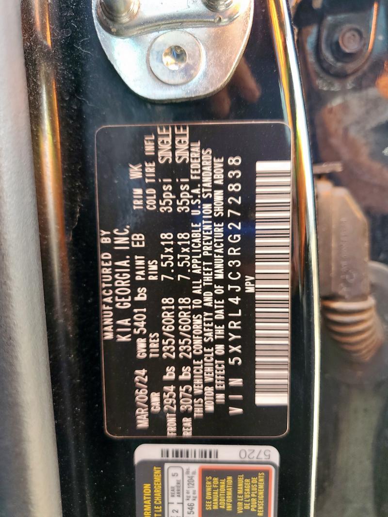 2024 KIA SORENTO S 5XYRL4JC3RG272838