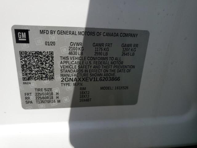 2020 CHEVROLET EQUINOX PR - 2GNAXXEV1L6203866