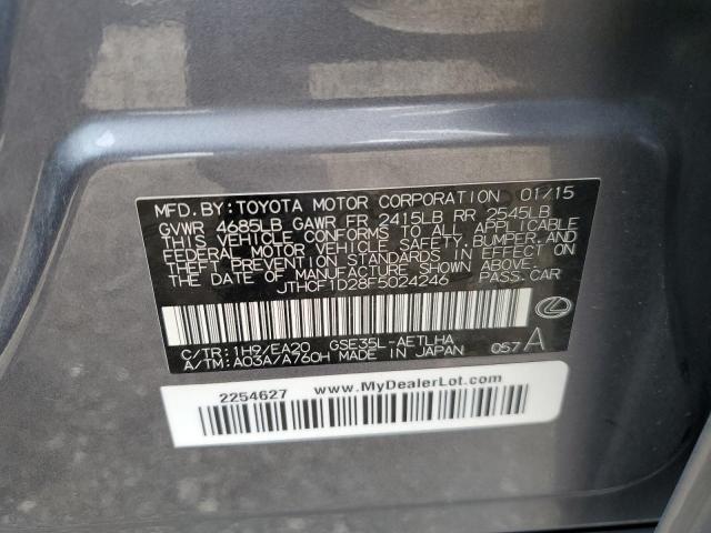 2015 LEXUS IS 250 JTHCF1D28F5024246