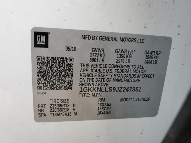 2018 GMC ACADIA SLE 1GKKNLLS9JZ247351