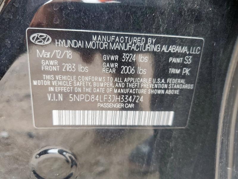 2018 HYUNDAI ELANTRA SE - 5NPD84LF3JH334724