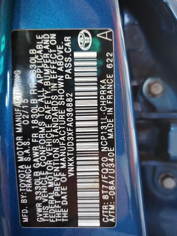 2015 TOYOTA YARIS - VNKKTUD3XFA036882
