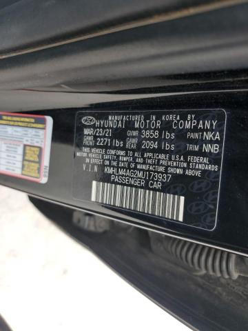 2021 HYUNDAI ELANTRA SEL - KMHLM4AG2MU173937