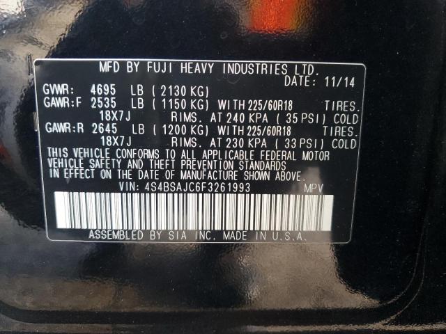 2015 SUBARU OUTBACK 2. 4S4BSAJC6F3261993