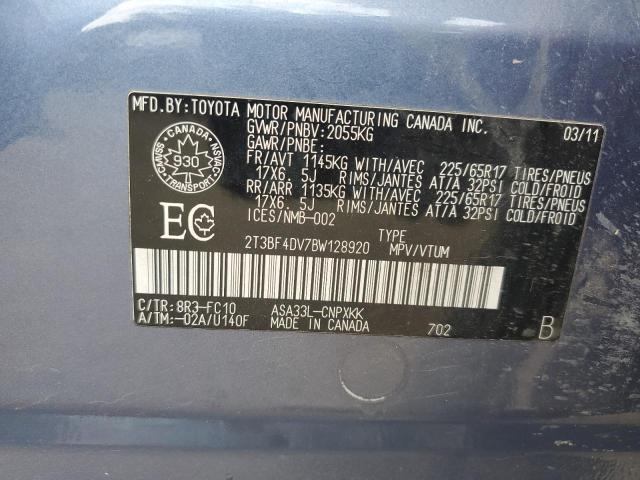 2011 TOYOTA RAV4 - 2T3BF4DV7BW128920