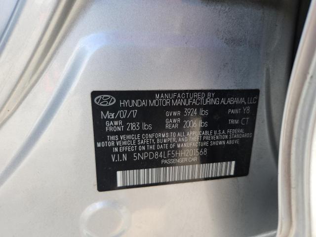 2017 HYUNDAI ELANTRA SE - 5NPD84LF5HH201568