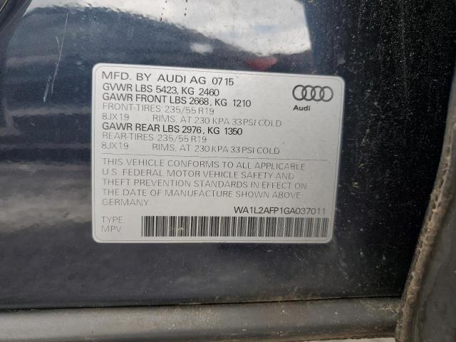 2016 AUDI Q5 PREMIUM WA1L2AFP1GA037011