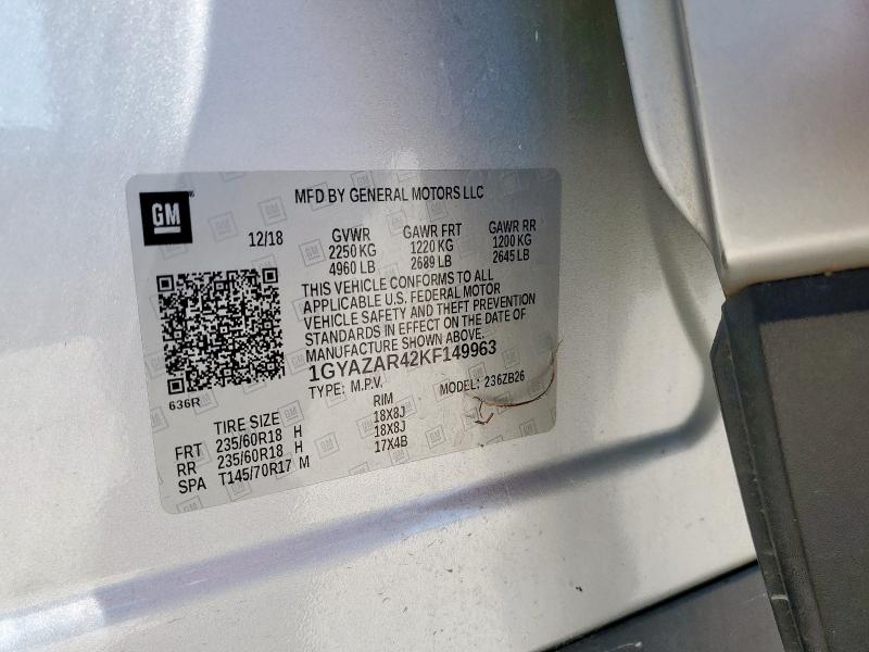 2019 CADILLAC XT4 LUXURY 1GYAZAR42KF149963