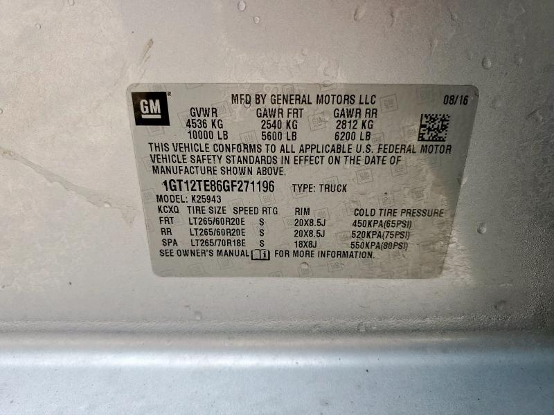 2016 GMC SIERRA K25 1GT12TE86GF271196