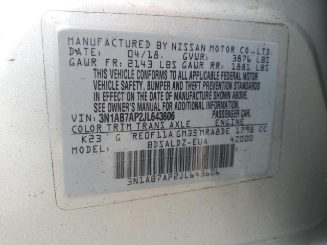 2018 NISSAN SENTRA S - 3N1AB7AP2JL643606