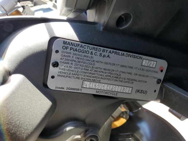 2023 APRILIA RS 660 ZD4KSUG04PS001381