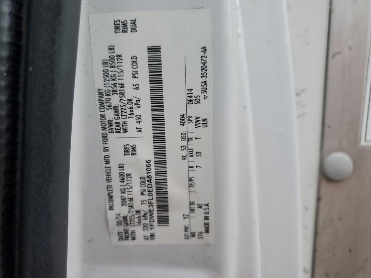 FORD ECONOLINE E350 SUPER DUTY CUTAWAY VAN