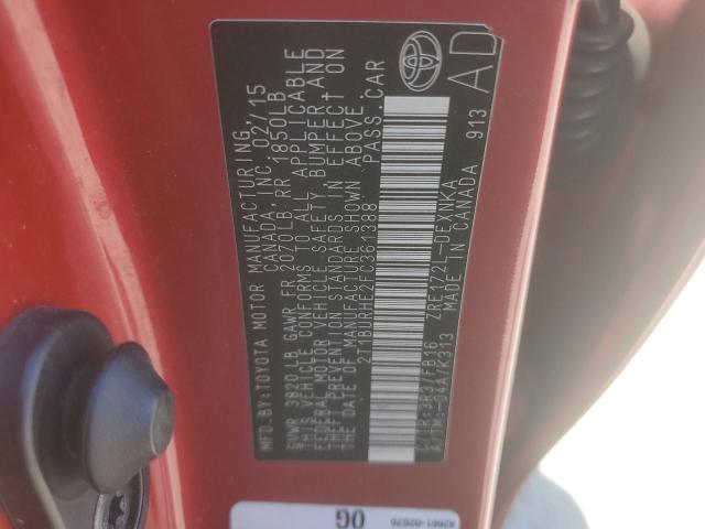 2015 TOYOTA COROLLA L - 2T1BURHE2FC361388