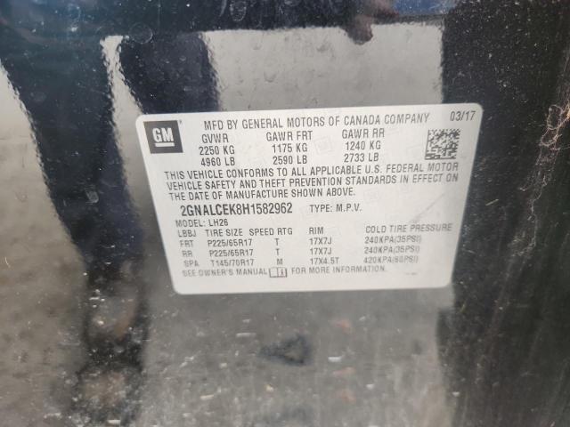 2017 CHEVROLET EQUINOX LT - 2GNALCEK8H1582962