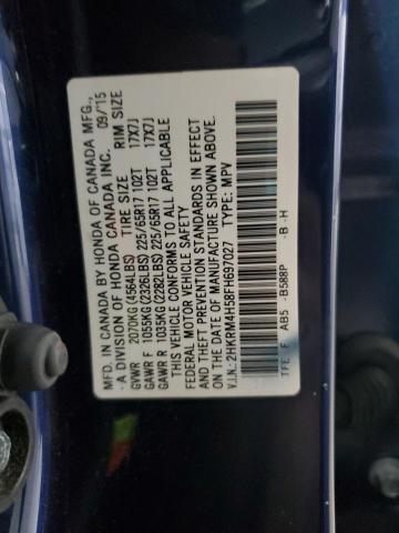 2015 HONDA CR-V EX 2HKRM4H58FH697027
