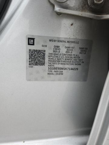 2019 CHEVROLET CRUZE LT - 1G1BE5SM1K7144229