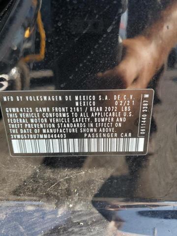 2021 VOLKSWAGEN JETTA SEL 3VWG57BU7MM046403
