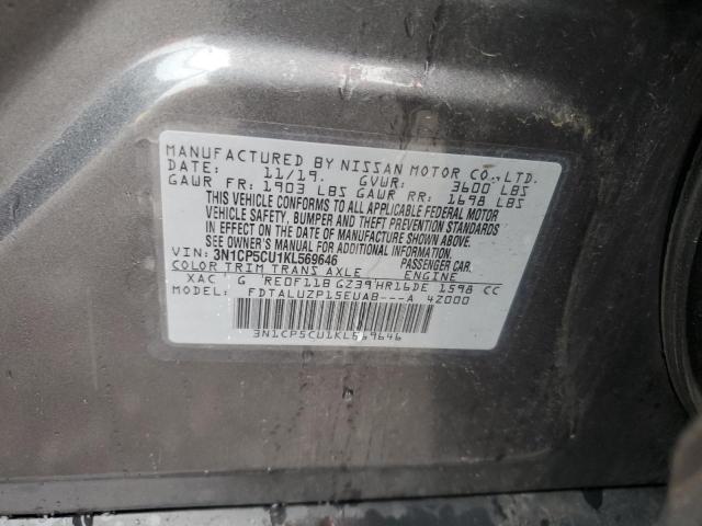 2019 NISSAN KICKS S - 3N1CP5CU1KL569646