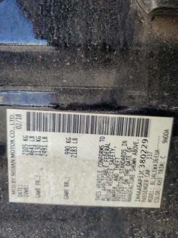 2018 NISSAN MAXIMA 3.5 1N4AA6AP3JC380229