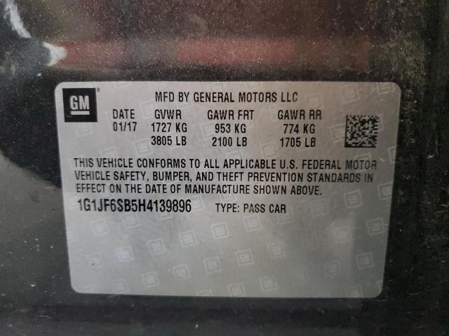 2017 CHEVROLET SONIC PREM 1G1JF6SB5H4139896