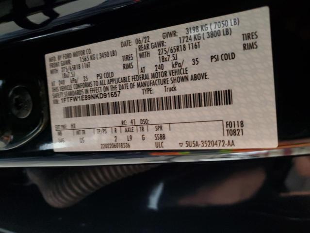 2022 FORD F150 SUPERCREW - 1FTFW1E89NKD91657