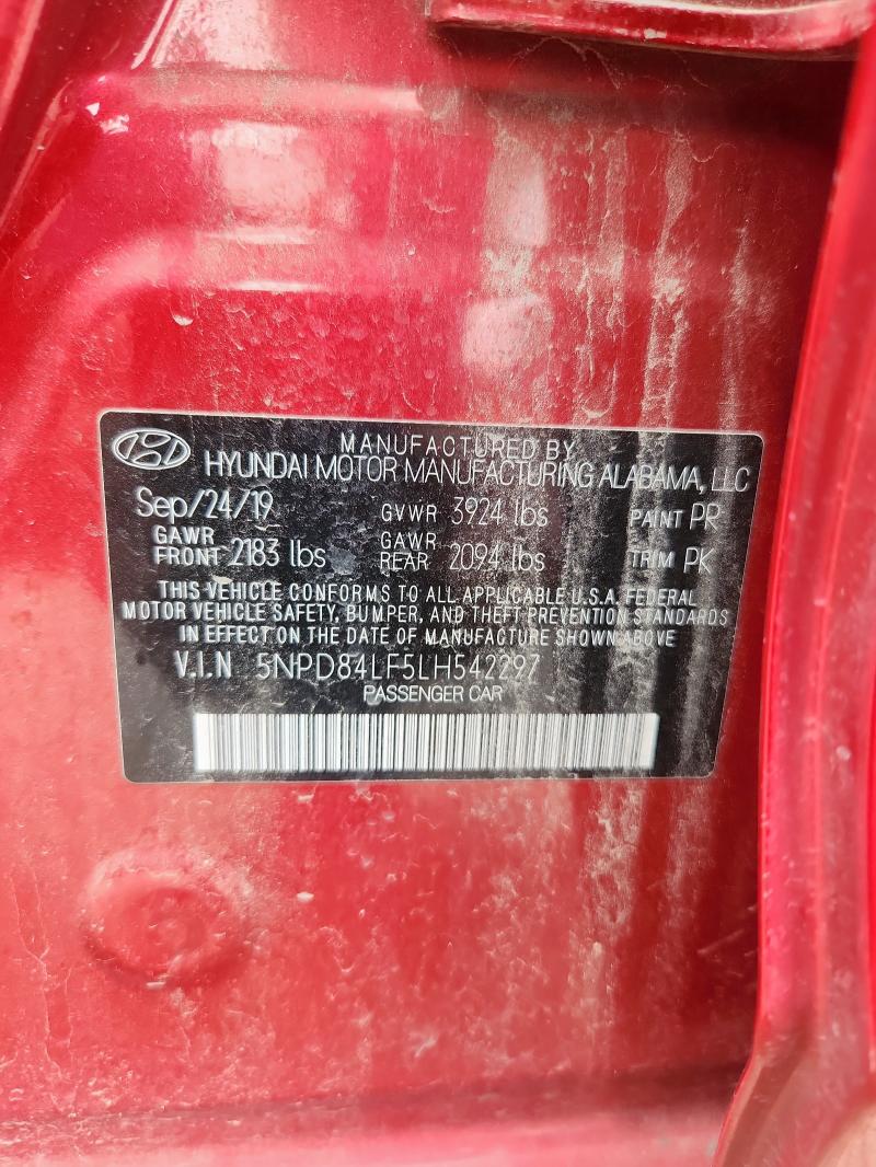 2020 HYUNDAI ELANTRA SE 5NPD84LF5LH542297