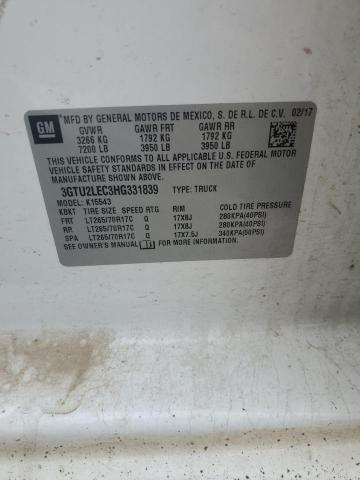 2017 GMC SIERRA K15 - 3GTU2LEC3HG331839