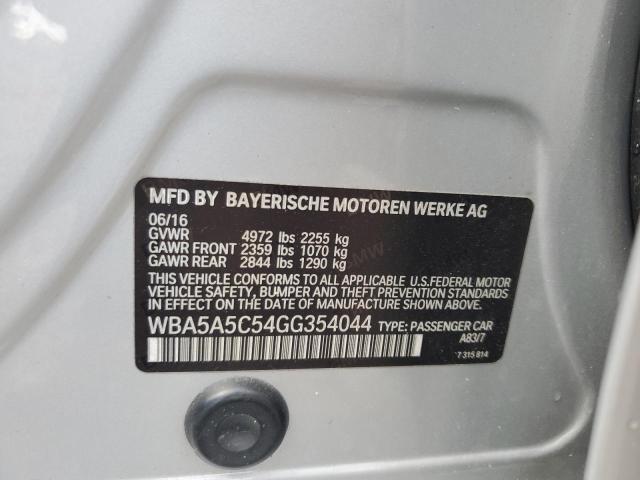 2016 BMW 528 I WBA5A5C54GG354044