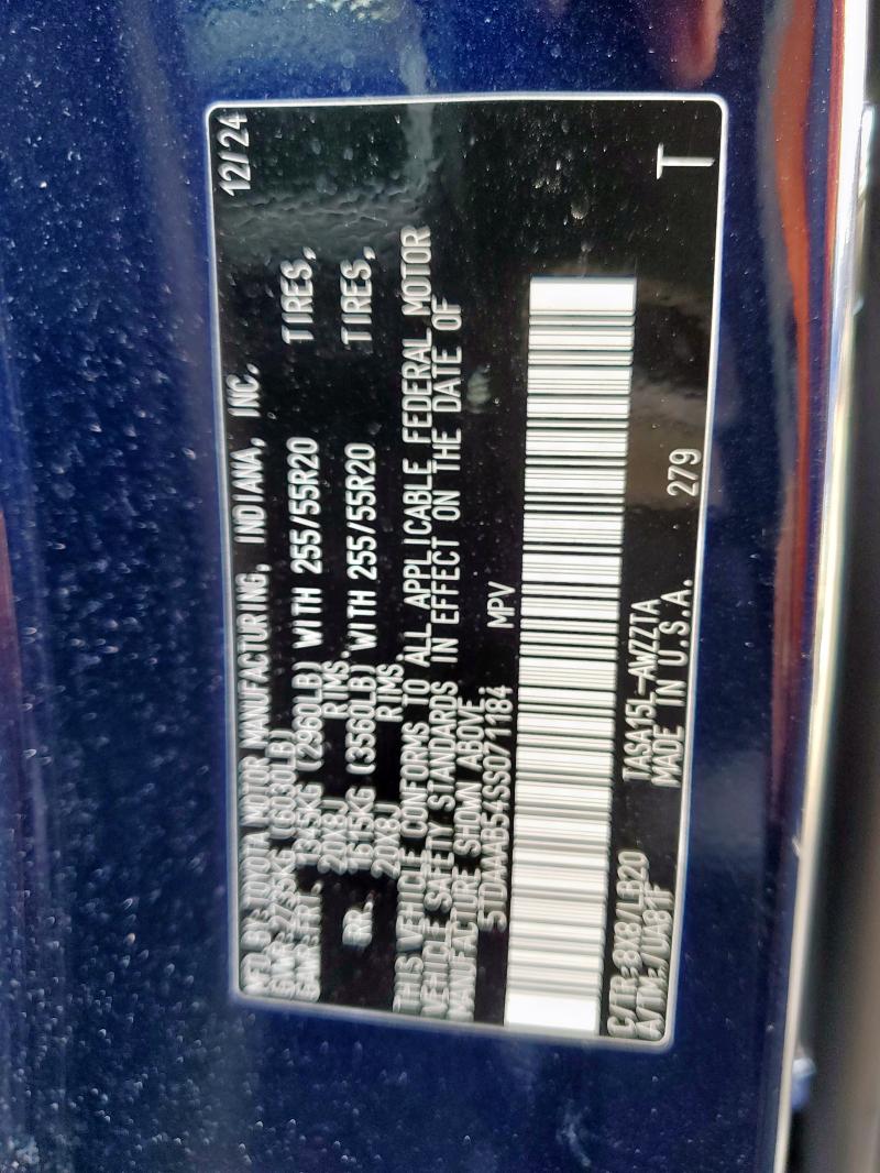 2025 TOYOTA GRAND HIGH - 5TDAAAB54SS071184