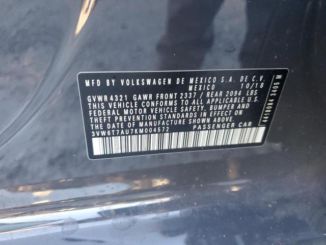 2019 VOLKSWAGEN GTI S 3VW6T7AU7KM004572