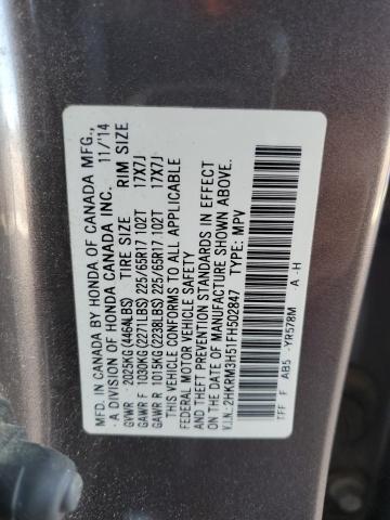 2015 HONDA CR-V EX - 2HKRM3H51FH502847
