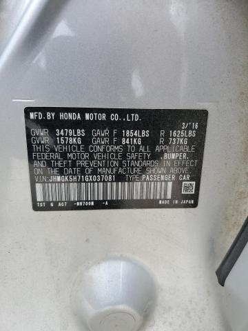2016 HONDA FIT EX JHMGK5H71GX037081