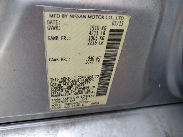 2015 NISSAN ALTIMA 2.5 - 1N4AL3AP1FC437804