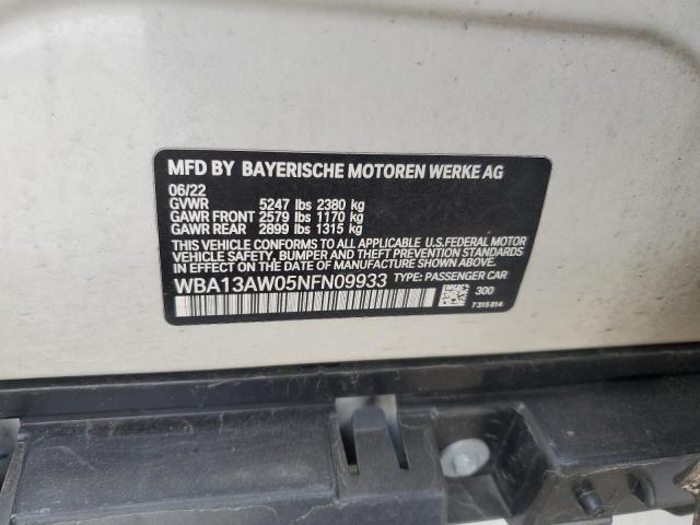 2022 BMW M440XI GRA WBA13AW05NFN09933