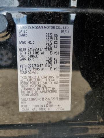 2017 NISSAN ROGUE SV 5N1AT2MV3HC824593