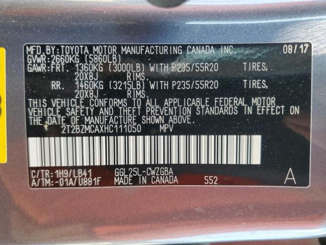 2017 LEXUS RX 350 BAS 2T2BZMCAXHC111050