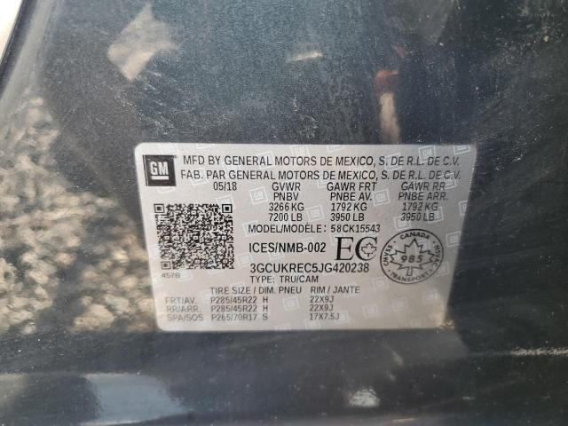 2018 CHEVROLET SILVERADO - 3GCUKREC5JG420238