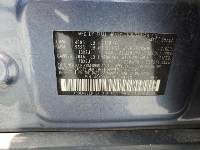 2017 SUBARU OUTBACK 2. 4S4BSANC3H3349722