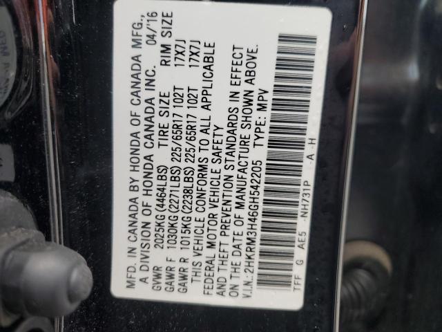 2016 HONDA CR-V SE 2HKRM3H46GH542205