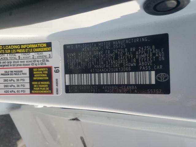 2025 TOYOTA CAMRY XSE 4T1DAACK2SU613066