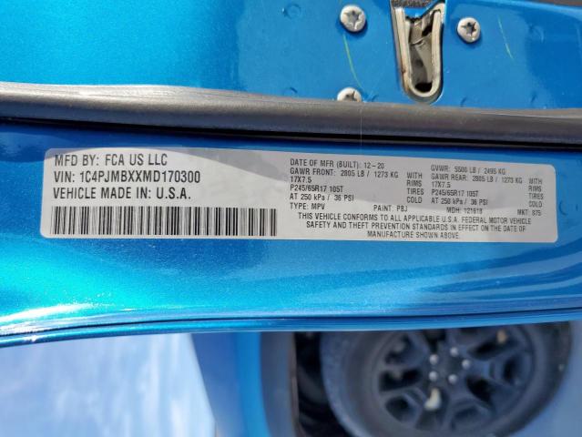 2021 JEEP CHEROKEE T 1C4PJMBXXMD170300